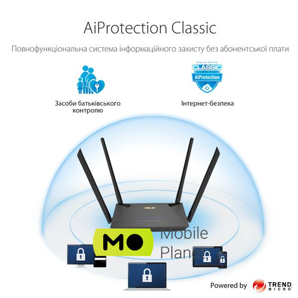 Маршрутизатор ASUS RT-AX1800U (90IG06P0-MO3530)