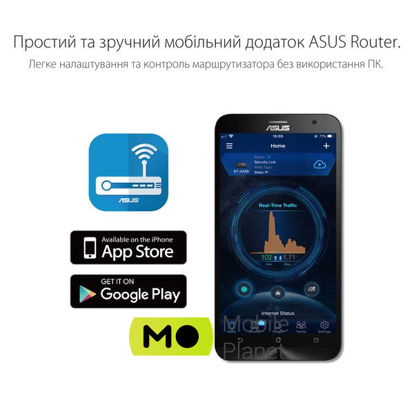 Маршрутизатор ASUS RT-AX1800U (90IG06P0-MO3530)