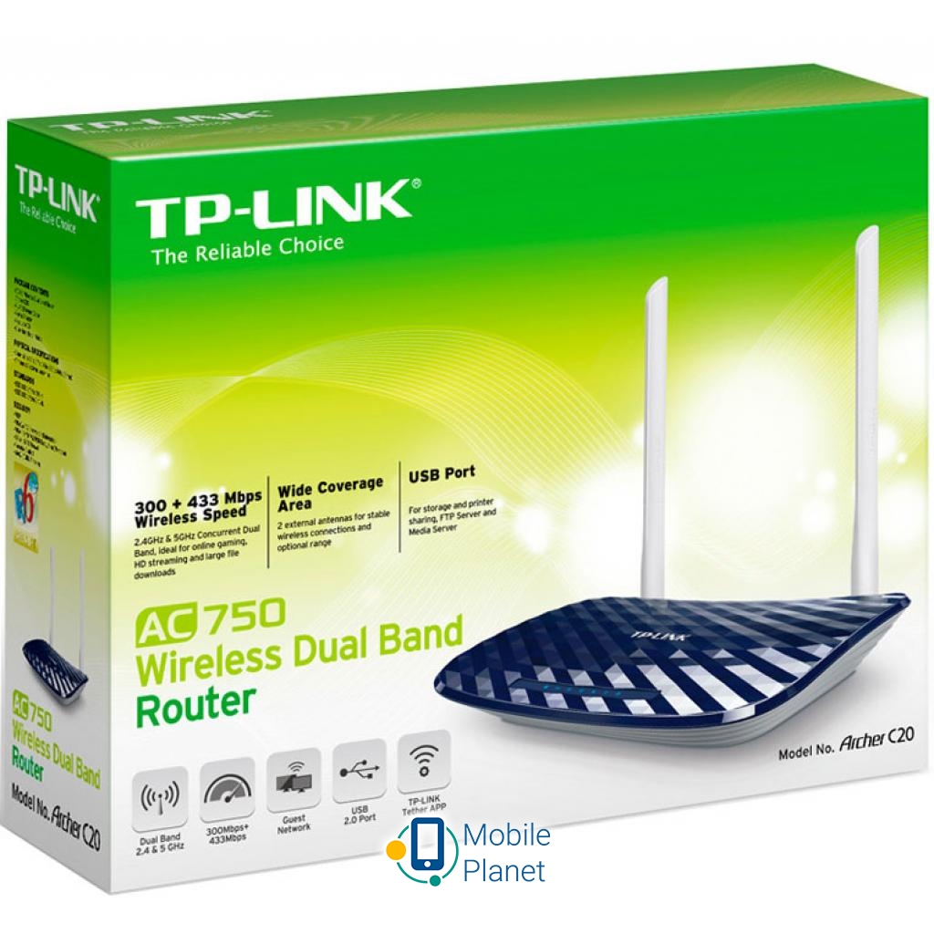 Маршрутизатор TP-Link Archer C20 Режими роботи: провідний