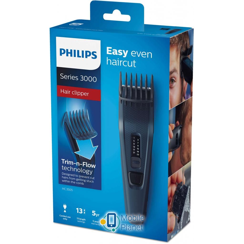 PHILIPS HC3505/15 Додатково знімний ріжучий блок, леза можна мити, не вимагає змазування, ножі, що самозаточуються