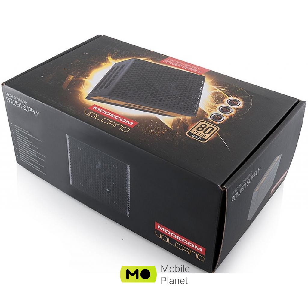 Modecom 750W VOLCANO (ZAS-MC90-SM-750-ATX-VOLCA) (UA) OutputСurrent + 5V: 20A; OutputСurrent + 3,3V: 20A;