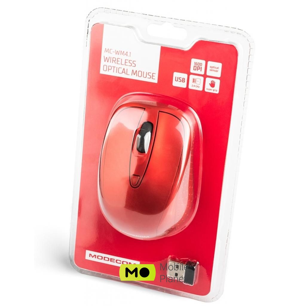Modecom MC-WM4.1 Wireless Red (M-MC-0WM4.1-500) (UA) Тип: Беспроводные; Назначение: