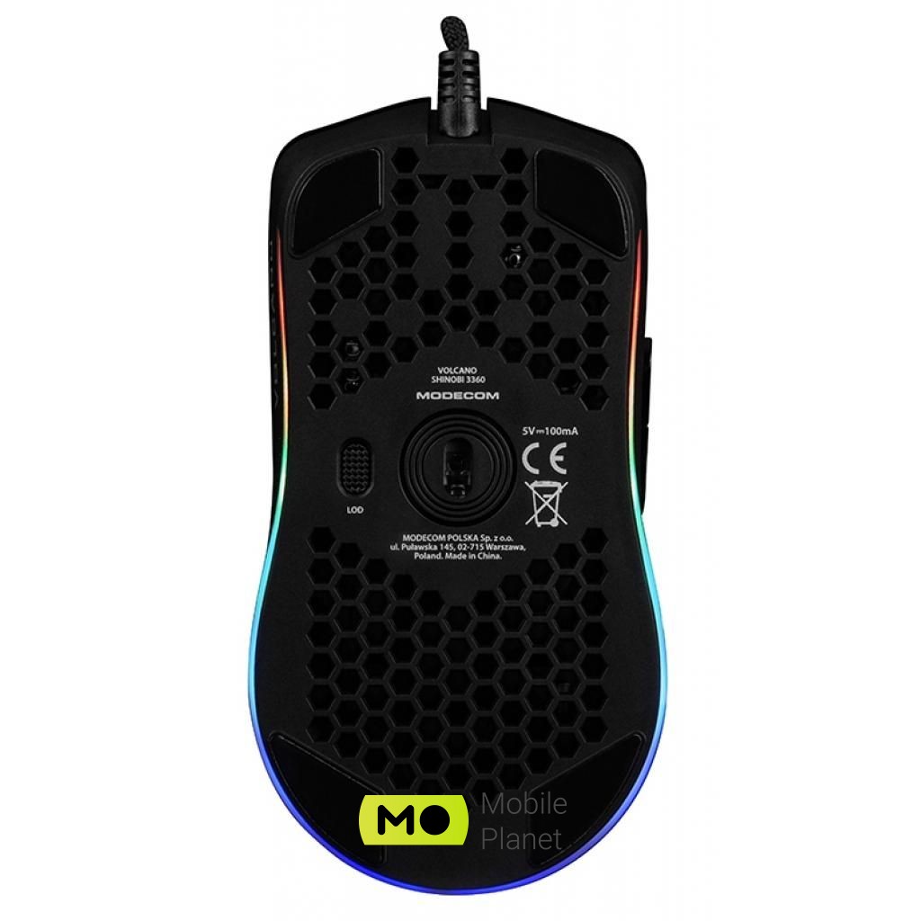 Modecom Shinobi 3360 Volcano USB Black (M-MC-SHINOBI-3360-100) (UA) Назначение для ноутбука, для компьютера