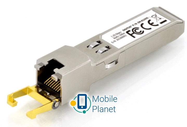 Модуль для комутатора Digitus 1.25 Gbps Copper SFP, 100m, RJ45, 10/100 / 1000Base-T (UA) Сумісність MSA (Multi (Source Agreement) /Allied Telesis, Allnet, CISCO, Dell, D-Link, Edimax, Hirschmann, Huawei, Intellinet, KTI Networks, Level One, Linksys, Netgear, PLANET, Tenda, TP-Link, TRENDnet, ZyXEL, ZTE