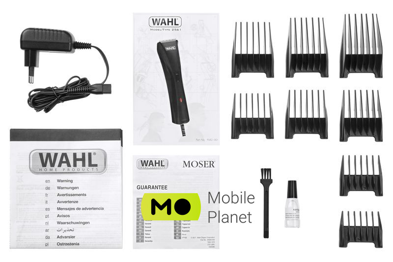 Moser Wahl Hybrid Clipper 09699-1016 (UA) Комплектація масло; щіточка для чищення; ковпачок; насадки; гарантійний талон