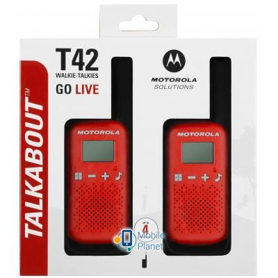 Motorola TALKABOUT T42 Red Twin Pack (B4P00811RDKMAW) (UA) Радіус дії до 4 км