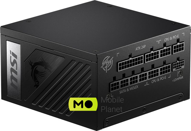 MSI MPG A1000G PCIe5.0 1000W 80 Plus Gold (MPG A1000G PCIE5) EU Тип проводки  Модульний