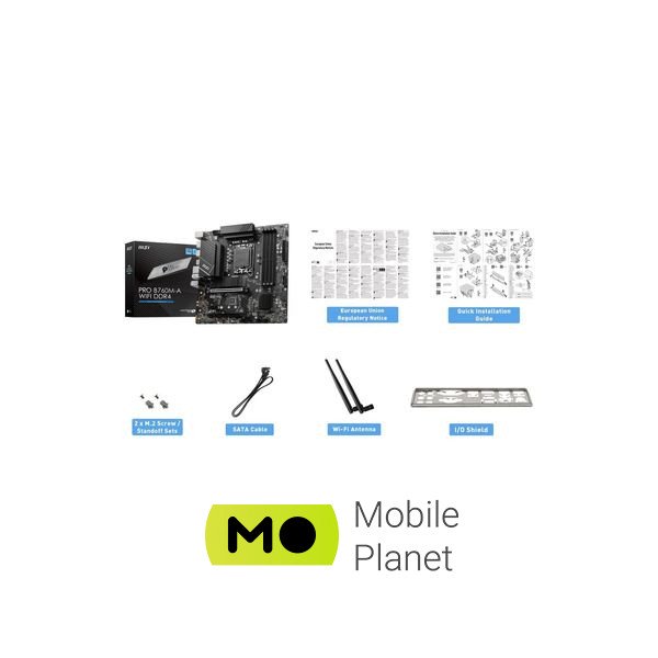 MSI PRO B760M-A WIFI DDR4 (UA) Назначение: обычная; Сокет: 1700;