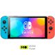 Nintendo Switch OLED with Neon Blue and Neon Red Joy-Con