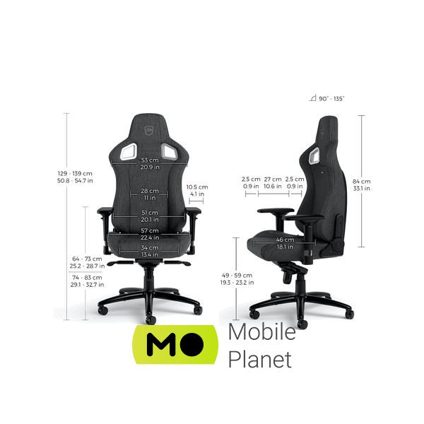 Noblechairs Epic TX Anthrazite (NBL-EPC-TX-ATC) (UA) Матеріал покриття текстиль