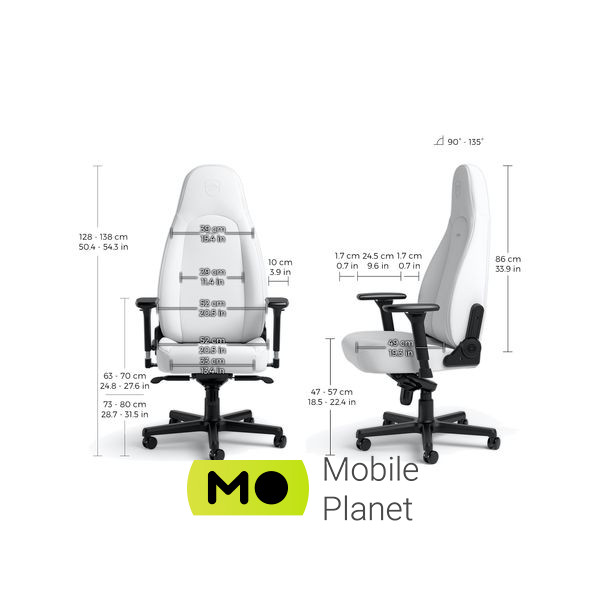 Noblechairs Icon White Edition (NBL-ICN-PU-WED) (UA) Материал рамы: сталь; Материал
