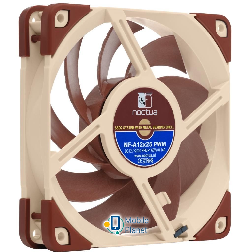 Noctua NF-A12x25 PWM (UA) Количество вентиляторов: 1;