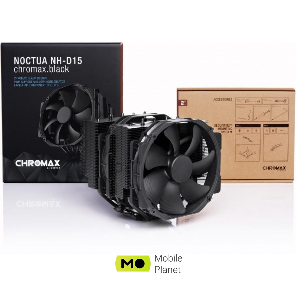Noctua NH-D15 CHROMAX.BLACK (UA) Уровень шума 24.6 dB