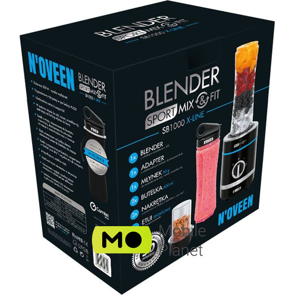 NOVEEN Sport Mix & Fit SB1000 X-Line Black Тип: фітнес-блендер; Потужність: