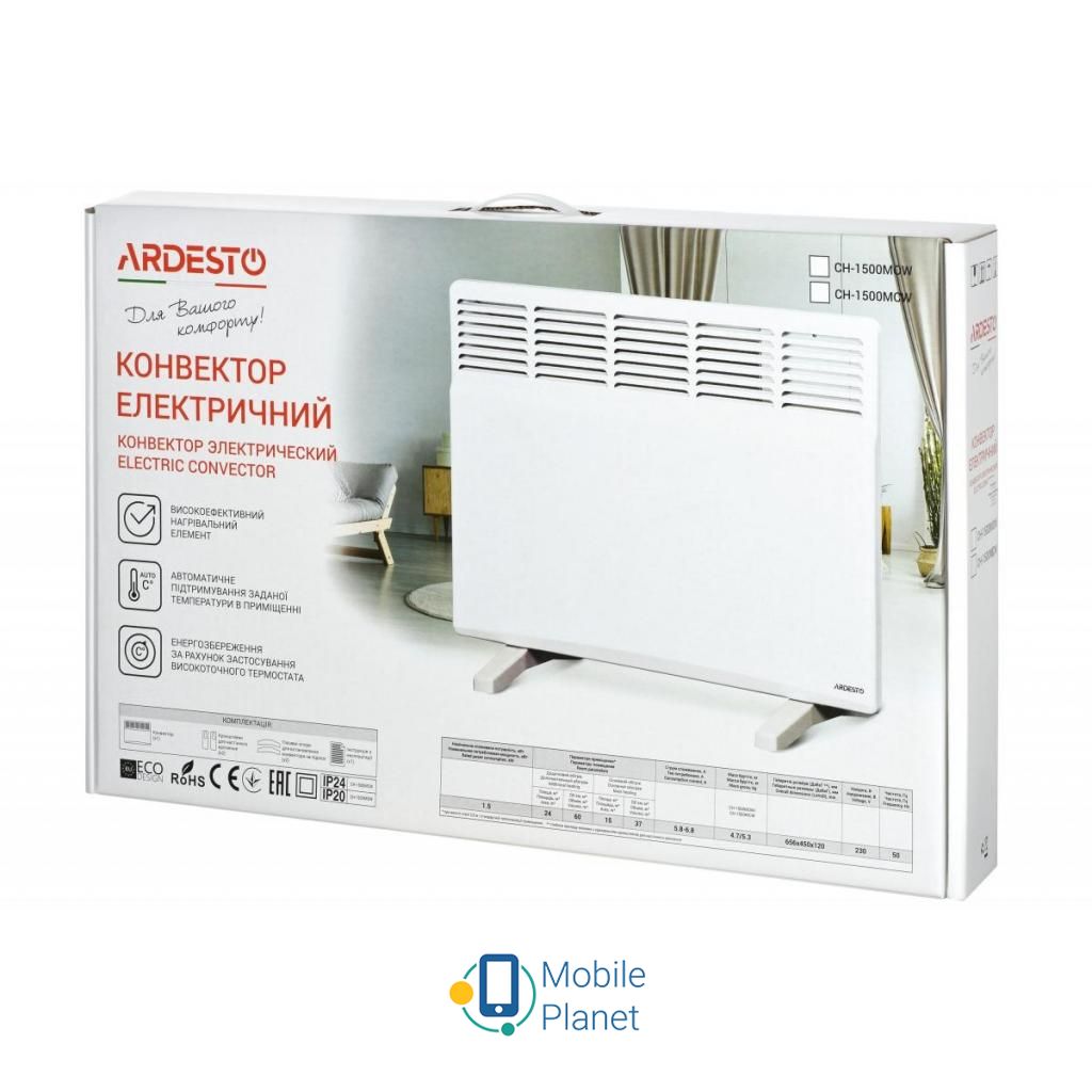 Ardesto CH-1500MOW (UA) Цвет: белый; Тип: конвектор; Тип