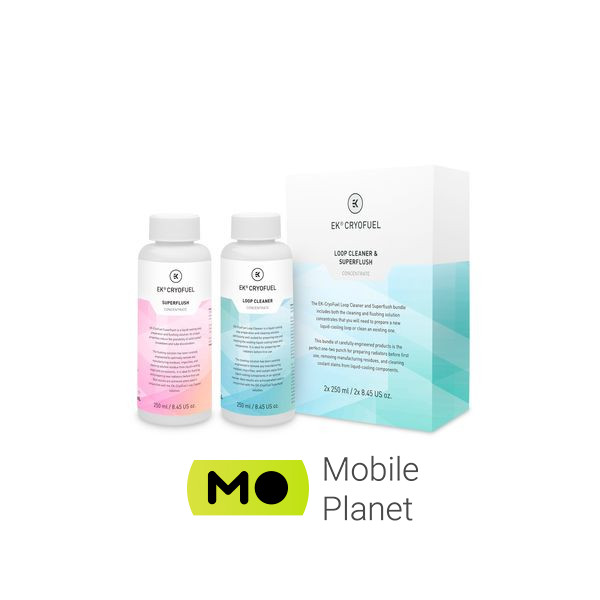 Охолоджуюча рідина Ekwb EK-CryoFuel Loop Cleaner + Superflush (Concentrate 250 (3831109897720) (UA) Тип: рідина, що охолоджує; Об'єм: 1