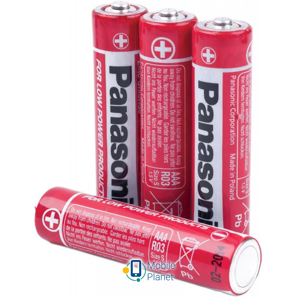 PANASONIC AAA R03 RED ZINK * 4 (R03REL/4BP) Виробник PANASONIC