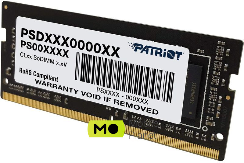 Patriot 32GB (1x32GB) 3200MHz CL22 Signature (PSD432G32002S) EU Тип памяти  DDR4 Sodimm