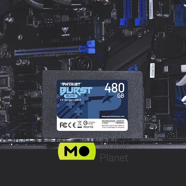 Patriot Burst Elite (PBE480GS25SSDR) Тип: внутрішній; Ємність: 480 ГБ;