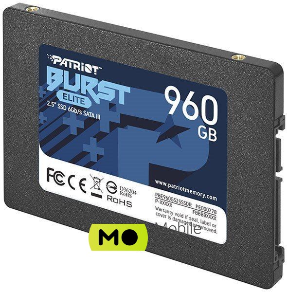 Patriot Burst Elite (PBE960GS25SSDR) Ємність 960 ГБ