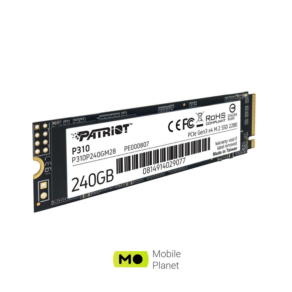 PATRIOT P310 240 GB (P310P240GM28) Бренд: PATRIOT; Объем, ГБ: 240;