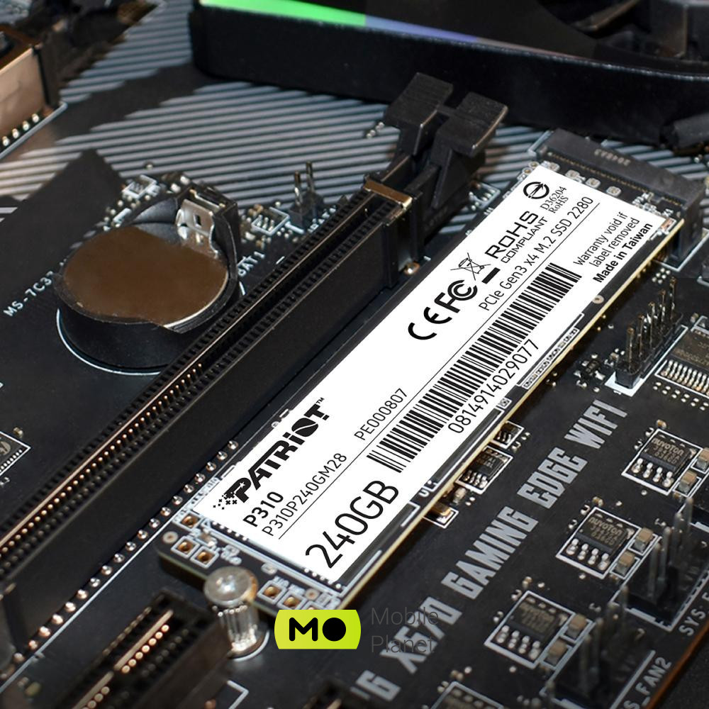 PATRIOT P310 240 GB (P310P240GM28) Бренд: PATRIOT; Об'єм, ГБ: 240;