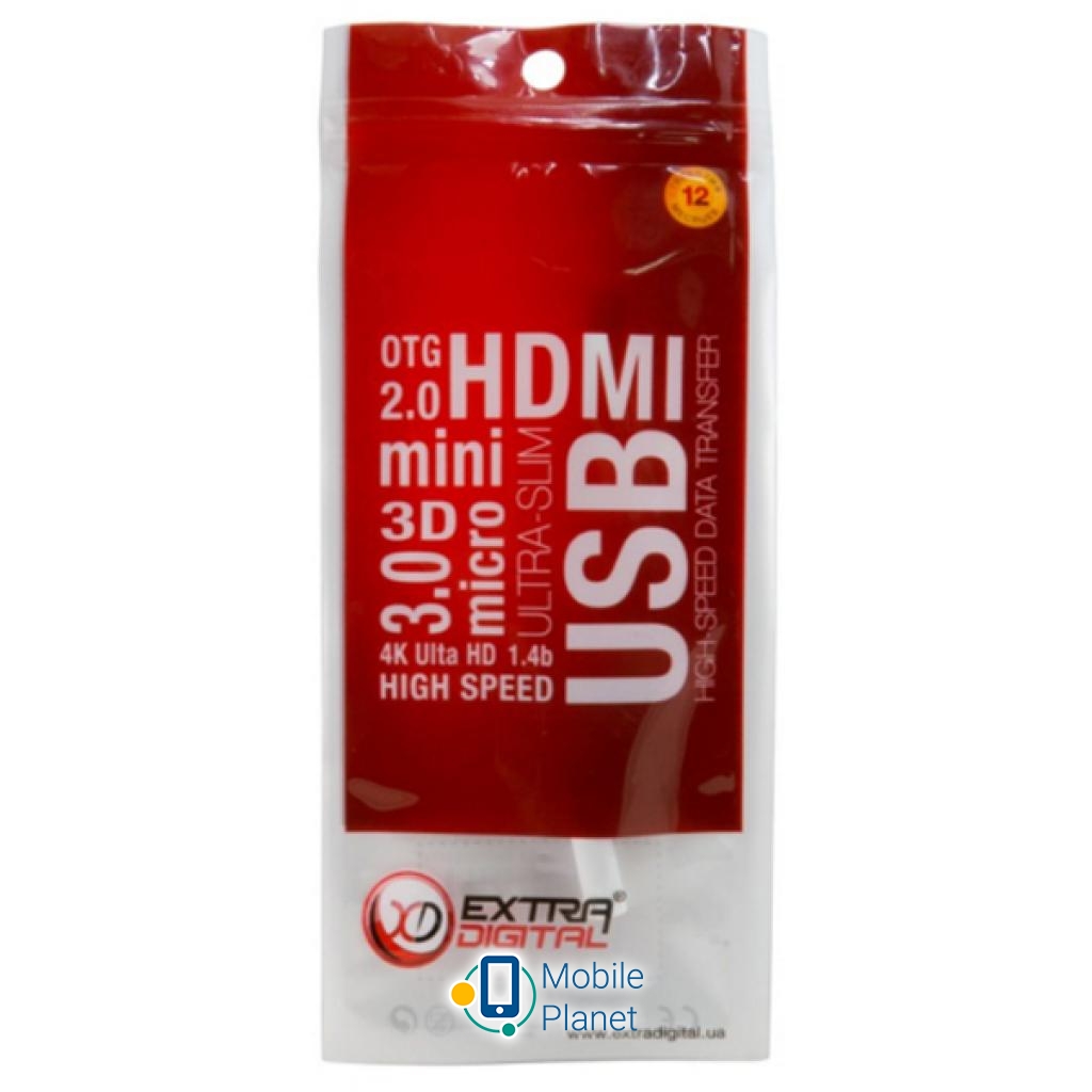 Перехідник Lightning to jack 3.5mm EXTRADIGITAL (KBA1682) (UA) Тип: для аудіо; Призначення: для