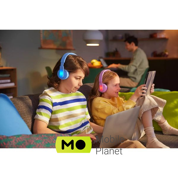Philips Kids TAK4206 On-ear Colored light panels Wireless Blue (TAK4206BL/00) (UA) Тип кріплення дуга над головою