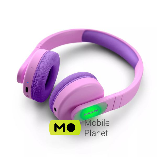 Philips Kids TAK4206 On-ear Colored light panels Wireless Pink (TAK4206PK/00) (UA) Тип устройства: гарнитура; Тип: