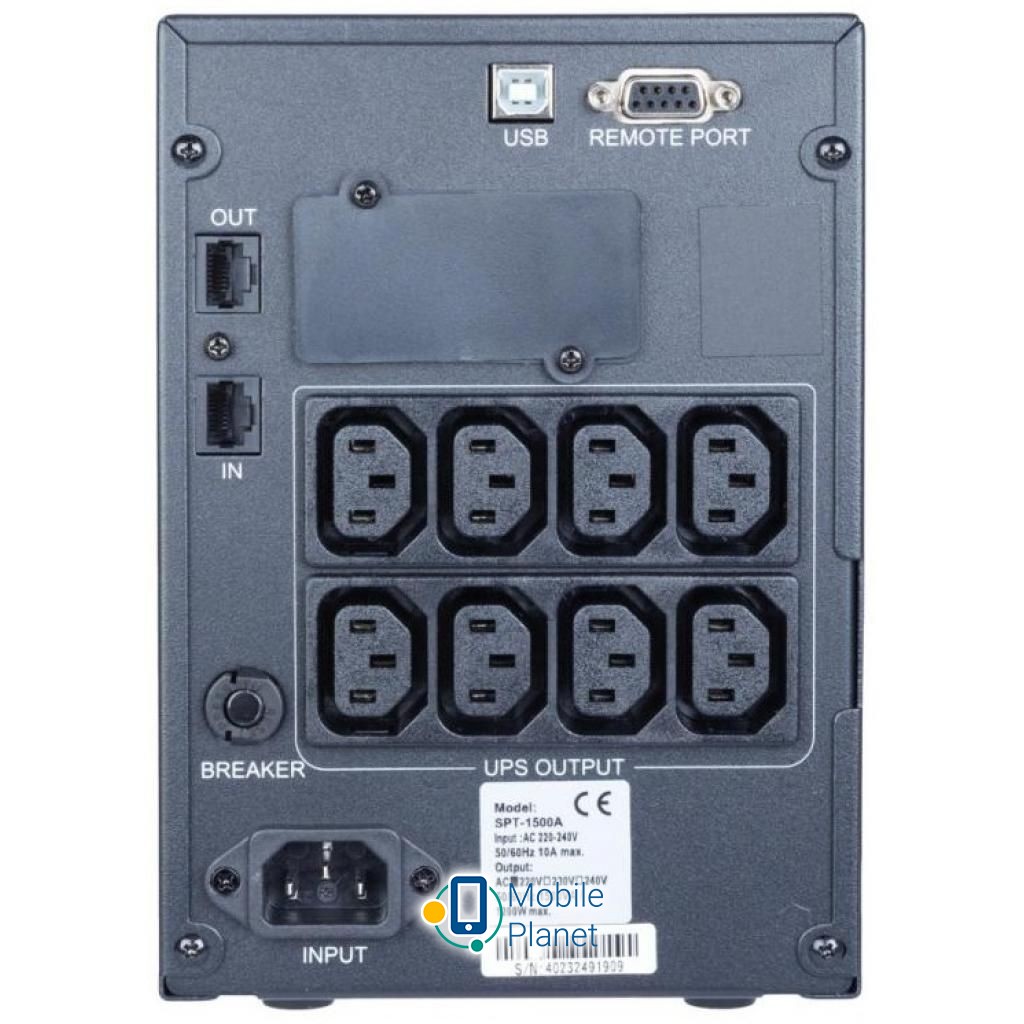 Powercom SPT-1500-II LCD Powercom (SPT.1500.II.LCD) (UA) Тип архітектури лінійно-інтерактивний (line interactive)