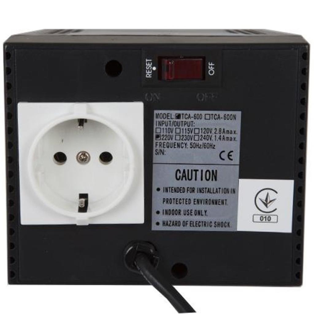 Powercom TCA-600 black Спосіб установки: настільний,