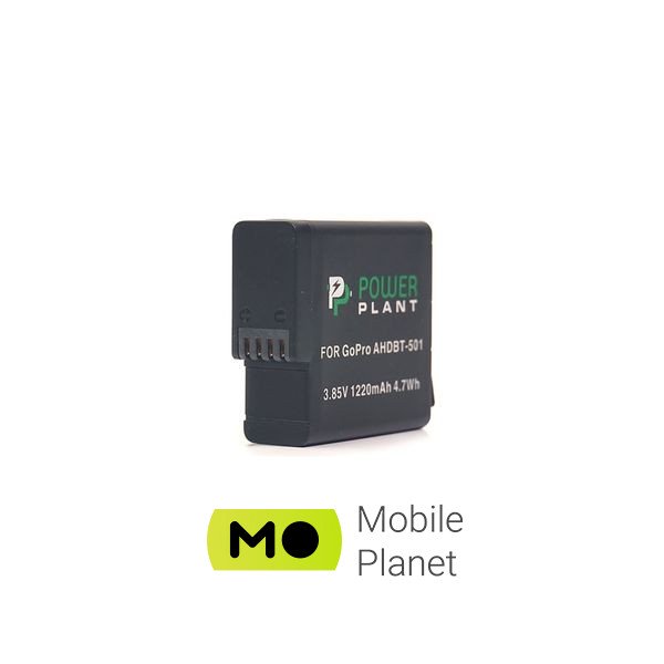 PowerPlant для GoPro AHDBT-501 1220mAh (CB970124) (UA) Виробник камери: GoPro; Місткість: