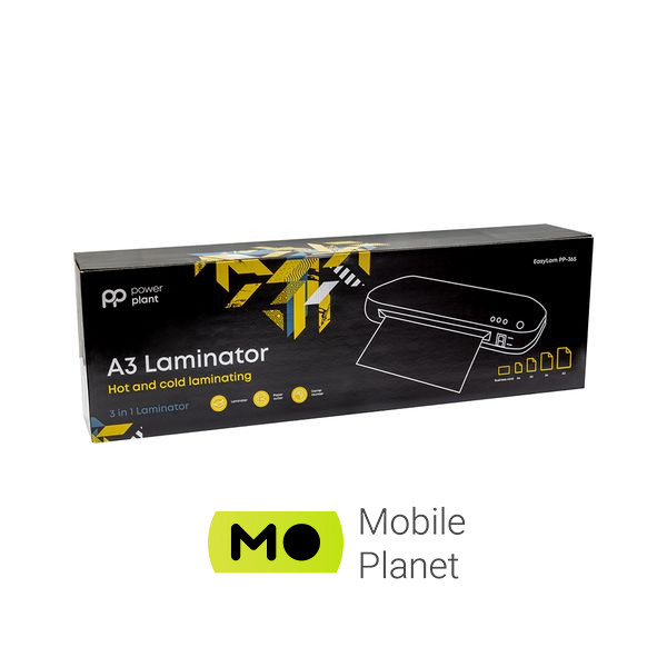 PowerPlant EasyLam, A3, для офісу, 3in1, 80-125 мкм, 400 мм/хв (PP-365) (UA) Тип: конверт; Призначення: для