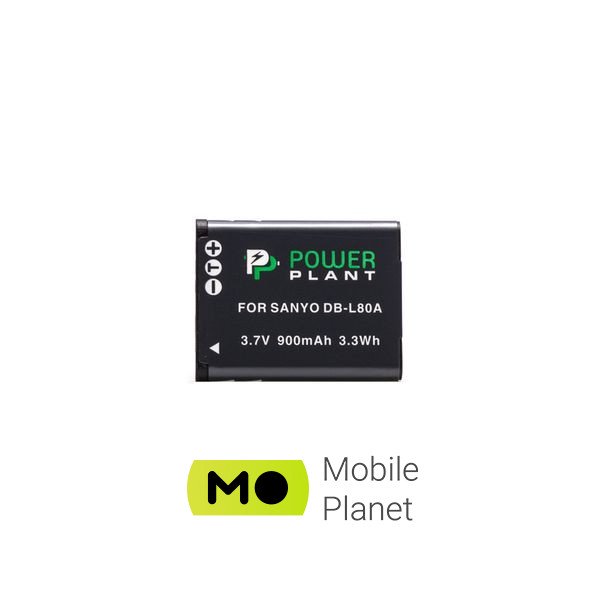 PowerPlant Sanyo DB-L80, D-Li88 (DV00DV1289) (UA) Емкость 900mAh