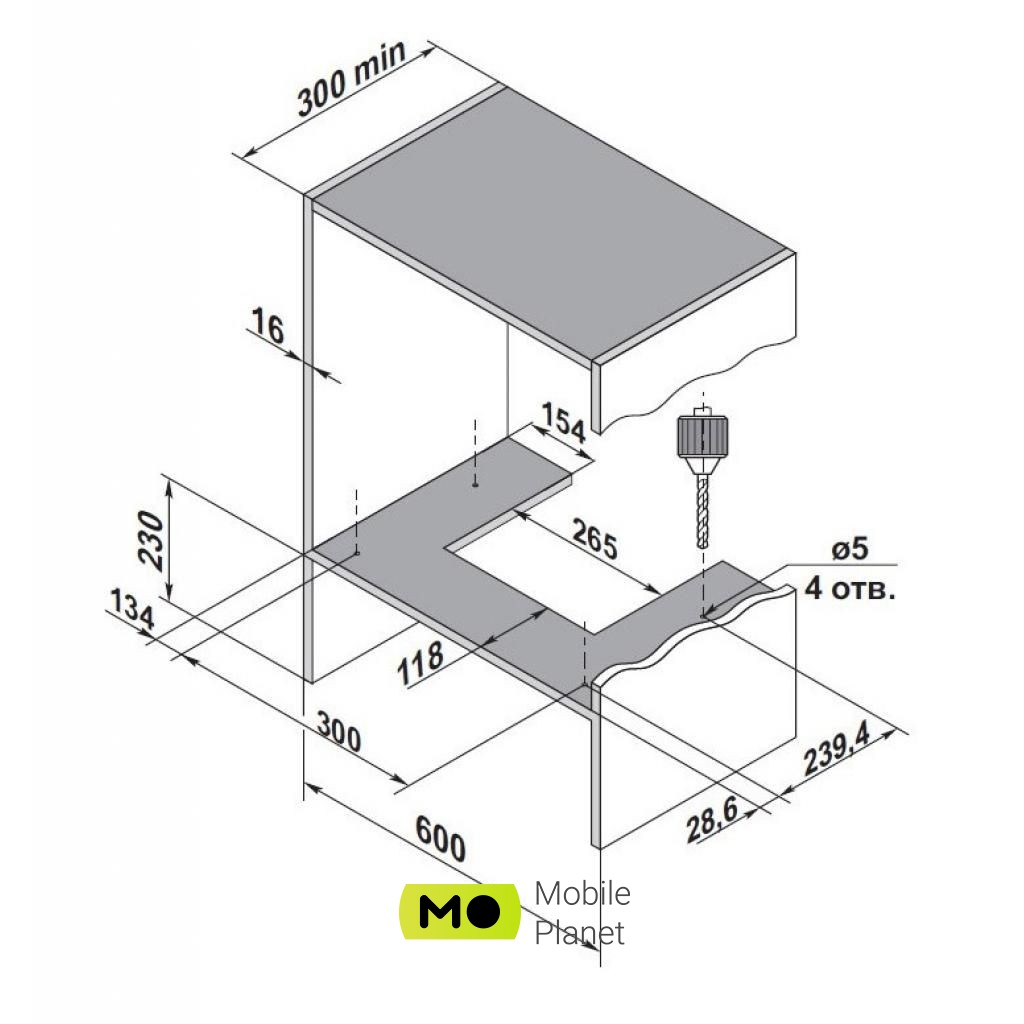 PYRAMIDA HBE 60 (1100) M IX Тип: встраиваемая;
