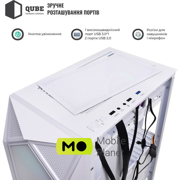 QUBE Snow (SNOW_FMMU3) (UA) Підтримка материнських плат ATX; Micro-ATX; Mini-ITX