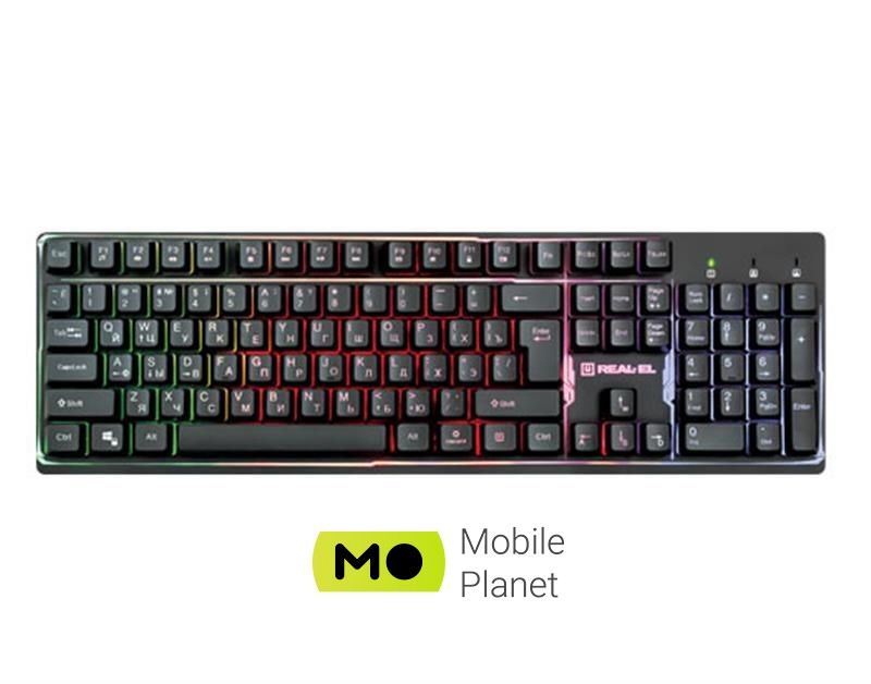 REAL-EL Comfort 7011 Backlit Black USB UAH (UA) Інтерфейс підключення: USB; Тип