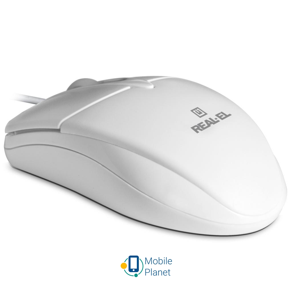 REAL-EL RM-211, USB, white Тип: дротові; Призначення: для