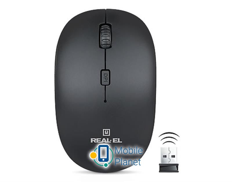 REAL-EL RM-301 Wireless Black USB Інтерфейс підключення: USB;