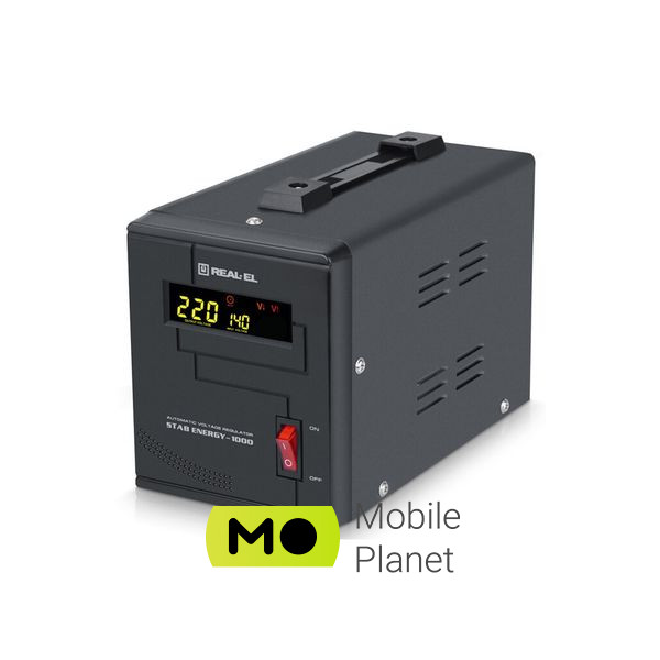 REAL-EL STAB ENERGY-1000 (EL122400012) (UA) Тип: релейный; Мощность, Вт: 800 Вт;