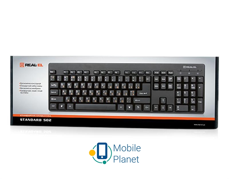 REAL-EL Standard 502 USB черный (EL123100023) Интерфейс подключения: USB; Тип