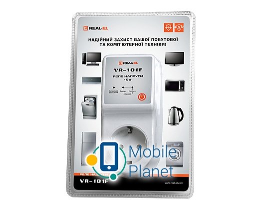 REAL-EL VR-101F (EL122300009) (UA) Реле напряжения REAL-EL VR-101F