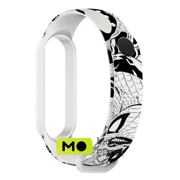 Ремешок для фитнес браслета Armorstandart Superhero для Xiaomi Mi Band 7/6/5 Bat siluet Black (ARM59264) (UA) Цвет красно-черный