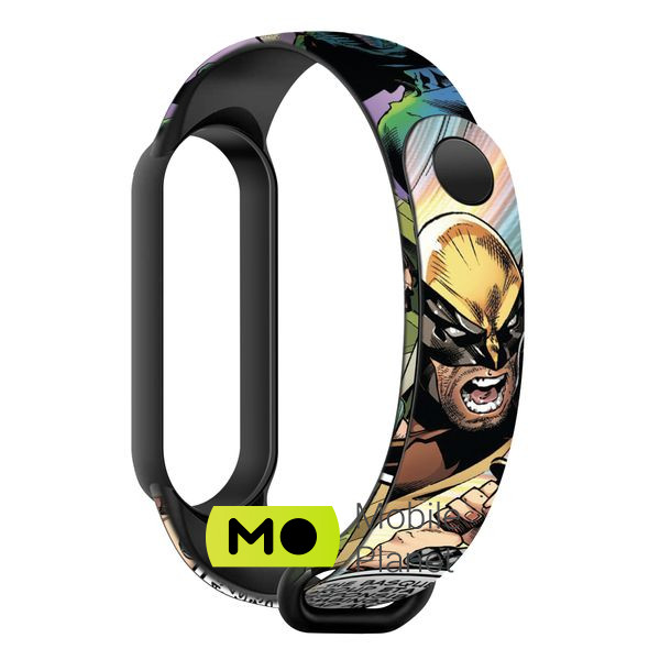 Ремінець для фітнес браслета Armorstandart Superhero для Xiaomi Mi Band 7/6/5 DP Comix White (ARM59252) (UA) Сумісність: Xiaomi Mi Band 5; Xiaomi Mi Band 6;