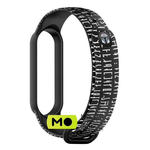 Ремешок для фитнес браслета Armorstandart This is the Way для Xiaomi Mi Band 7/6/5 Dark Lord helmet Pu (ARM59259) (UA)