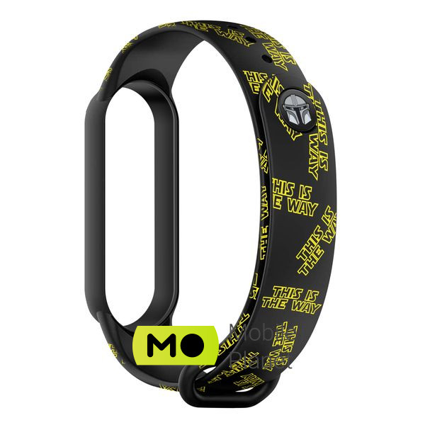 Ремешок для фитнес браслета Armorstandart This is the Way для Xiaomi Mi Band 7/6/5 Dark Lord icon Tran (ARM59262) (UA) Совместимость: Xiaomi Mi Band 5, Xiaomi Mi