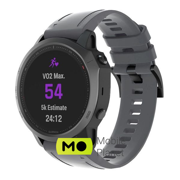 Ремешок для смарт-часов Armorstandart Silicone 20mm для Garmin Fenix 5s/6s Dark Blue (ARM60810) (UA) Цвет синий