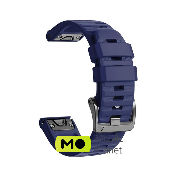 Ремінець для смарт-годинника Armorstandart Silicone 26mm для Garmin Fenix ​​5x/6x Dark Blue (ARM60804) (UA) Розмір 26 мм