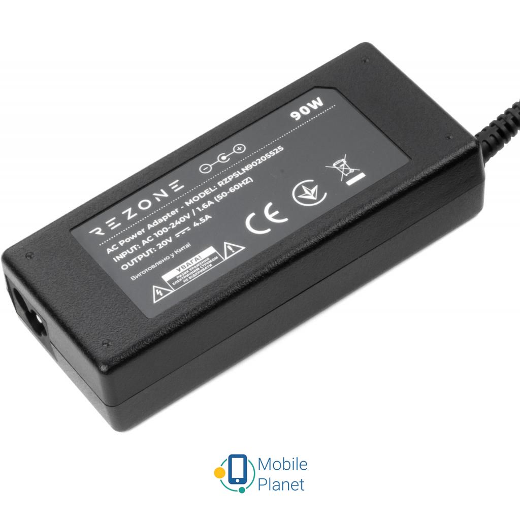 Rezone Lenovo 90W 20V 4.5A роз'єм 5.5 * 2.5 (RZPSLN90205525) (UA) Тип роз'єму підключення до ноутбука 5.5 x 2.5 мм