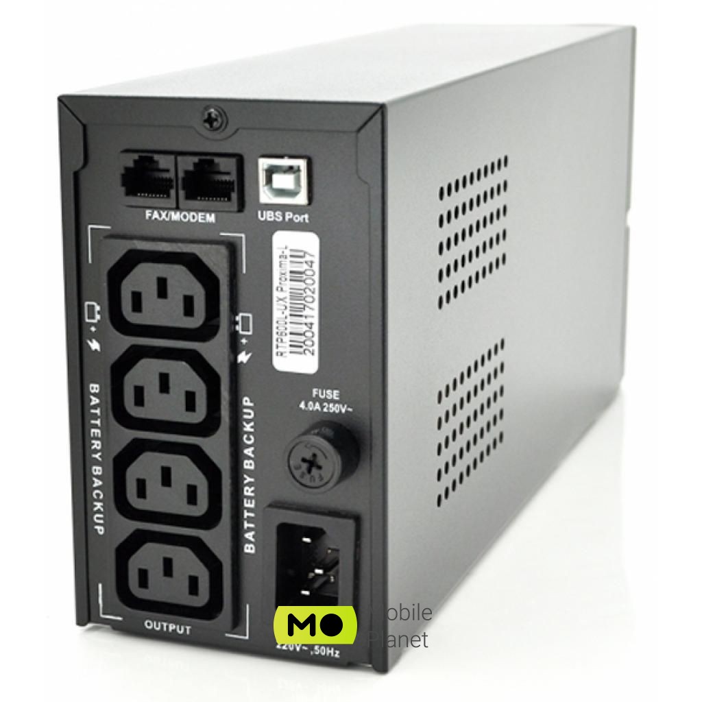 Ritar RTP600L-UX-IEC (UA) Потужність, Вт: 360 Вт; Потужність,